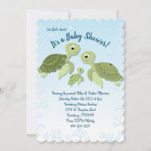 Zee Turtle Baby shower Co-Ed Gender Neutral Kaart (Voorkant)