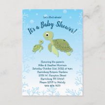 Zee Turtle Baby shower Co-Ed Gender Neutral