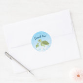 Zee Turtle Baby shower Co-Ed Gender Neutral Ronde Sticker (Envelop)