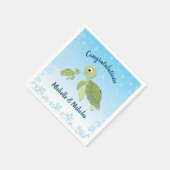 Zee Turtle Baby shower Co-Ed Gender Neutral Servet (Hoek)