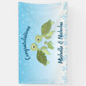 Zee Turtle Baby shower Co-Ed Gender Neutral Spandoek (Verticaal)