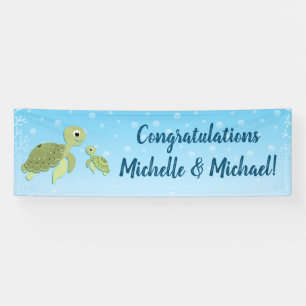 Zee Turtle Baby shower Co-Ed Gender Neutral Spandoek