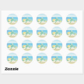 Zee Turtle Baby shower Dank u voor Sticker (Vel)