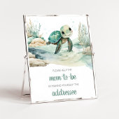 Zee Turtle Baby shower Envelope Station Poster