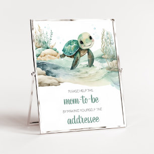 Zee Turtle Baby shower Envelope Station Poster