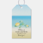 Zee Turtle Baby shower Favor Gift Label Cadeaulabel (Voorkant)