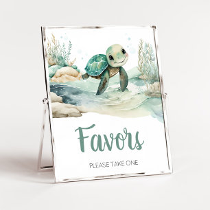 Zee Turtle Baby shower Favorieten Poster