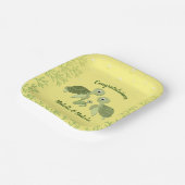 Zee Turtle Baby shower Geel papier Bord 7 inch v2 (Gebogen)