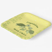 Zee Turtle Baby shower Geel papier Bord 9 inch v2 (Gebogen)