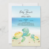 Zee Turtle Baby shower Kaart (Voorkant)