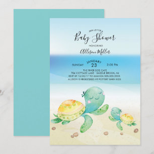 Zee Turtle Baby shower Kaart