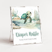 Zee Turtle Baby shower Luier Raffle Poster