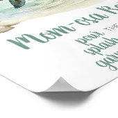 Zee Turtle Baby shower Moeder Osa Bar Poster (Hoek)