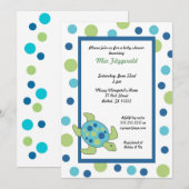 Zee Turtle Baby shower of verjaardagsfeest Kaart (Voorkant / Achterkant)