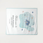 Zee Turtle Baby shower | Schattigee Oceaan Achterg Wandkleed (Voorkant (horizontaal))