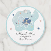 Zee Turtle Baby shower | Schattigee Oceaan Bedankjes Labels (Achterkant)
