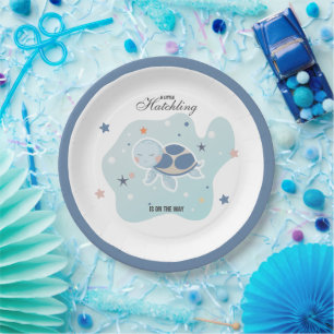 Zee Turtle Baby shower   Schattigee Oceaan Papieren Bordje