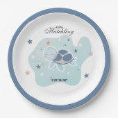 Zee Turtle Baby shower | Schattigee Oceaan Papieren Bordje (Voorkant)