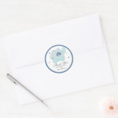 Zee Turtle Baby shower | Schattigee Oceaan Ronde Sticker (Envelop)