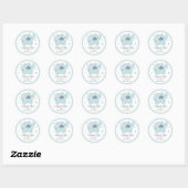Zee Turtle Baby shower | Schattigee Oceaan Ronde Sticker (Vel)