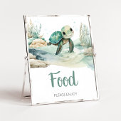 Zee Turtle Baby shower Voedsel Poster
