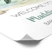 Zee Turtle Baby shower Welkom Poster (Hoek)