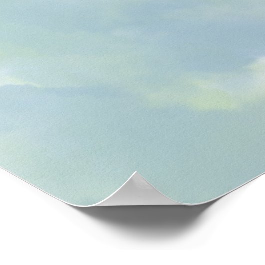 Zee Turtle - Baby shower Welkomstbord Poster (Hoek)