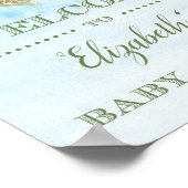 Zee Turtle Baby shower Welkomstteken Poster (Hoek)
