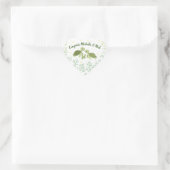 Zee Turtle Baby shower White Heart Sticker (Tas)