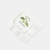 Zee Turtle Baby shower White Napkins Servet (Hoek)