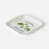 Zee Turtle Baby shower White Paper Bord 7-inch (Gebogen)