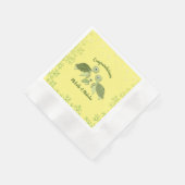 Zee Turtle Baby shower Yellow Napkins v2 Servet (Hoek)