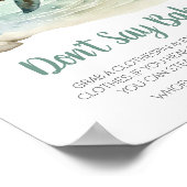 Zee Turtle Baby shower Zeg geen Baby Poster (Hoek)