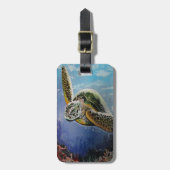 Zee Turtle Bagagelabel (Voorkant verticaal)