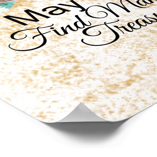 Zee Turtle Beach Art Quote Poster (Hoek)