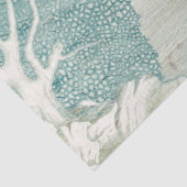 Zee Turtle Beach Blue White Wood Decouting Name Tissuepapier (Detail)