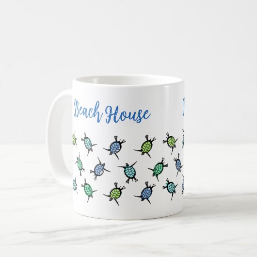 Zee Turtle Beach House Koffiemok (Voorkant links)