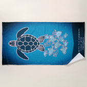 Zee Turtle Beach Towel - Zwemmen met de stromingen Strandlaken (Voorkant)
