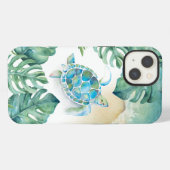 Zee Turtle Beachy Telefoon Case iPhone Hoesje (Achterkant horizontaal)