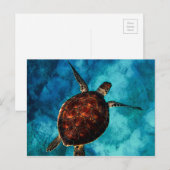 Zee Turtle Beauty Briefkaart (Voorkant / Achterkant)