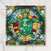 Zee Turtle Bedankjes Labels (Voorkant)