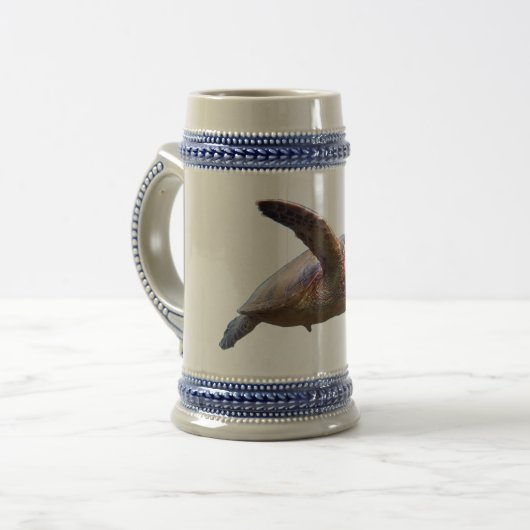 Zee Turtle Beer Stein Bierpul (Voorkant links)