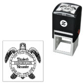 Zee Turtle Belly Uitzicht Naam Retouradres Zelfinktende Stempel (In situ)