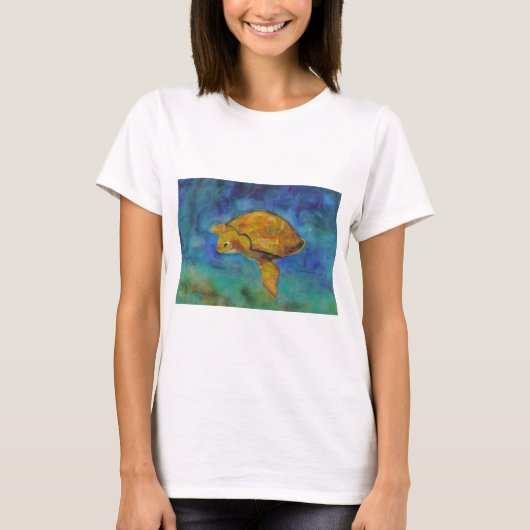 Zee Turtle beroemd gemaakt door Paula Atwell T-shirt (Voorkant)