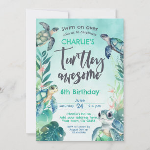 Zee Turtle Birthday Kaart