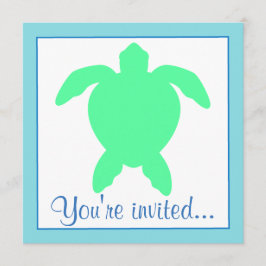 Zee Turtle Birthday Party Kaart