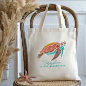 Zee Turtle Bloemenmeisje Beach Wedding Tote Bag
