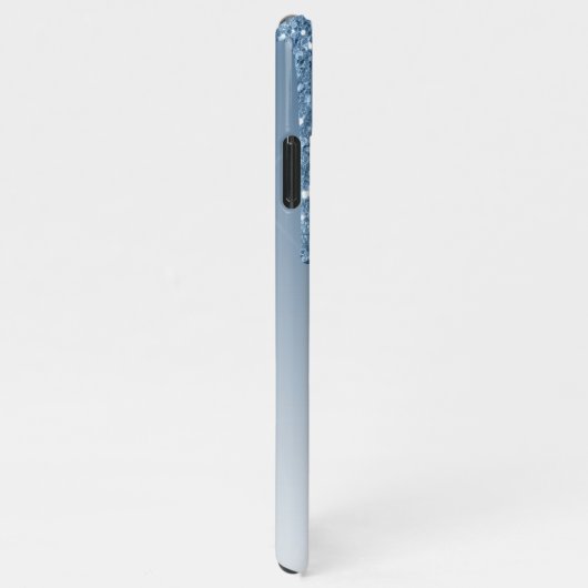 Zee Turtle Blue Glitter Personalized Budget Genoem iPhone Hoesje (Rechterkant)