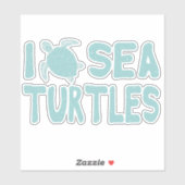 Zee Turtle Blue Marine Wildlife Sticker (Vel)
