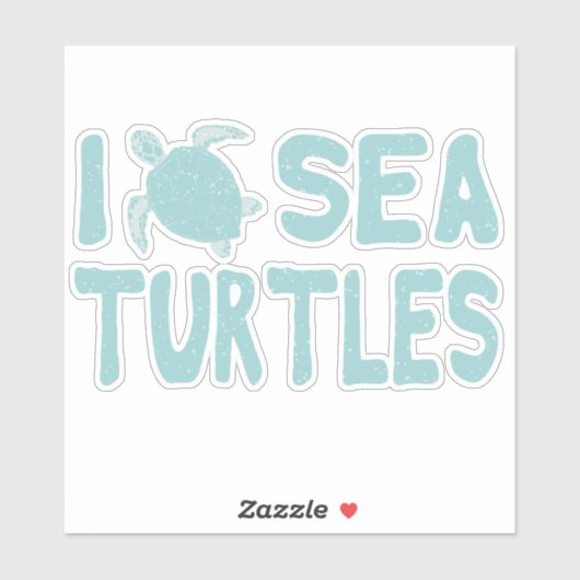 Zee Turtle Blue Marine Wildlife Sticker (Vel)